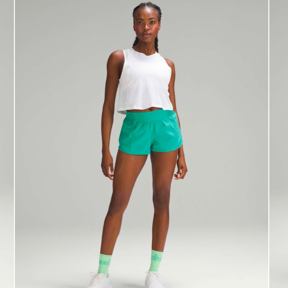 Lululemon Hotty Hot High-Rise Lined Short 2.5" Kelly Green Size 14